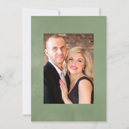 Save The Date Mariage de jardin de verdure de cristal géométriqu (Dos)