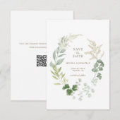 Save The Date Mariage de jardin délicat Enregistrer la date (Devant / Derrière)