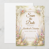 Save The Date Mariage de Jardin Enchanté (Devant / Derrière)