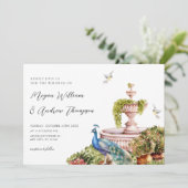 Save The Date Mariage de jardin esthétique aquarelle (Debout devant)