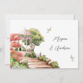Save The Date Mariage de jardin esthétique aquarelle (Dos)