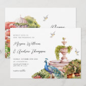 Save The Date Mariage de jardin esthétique aquarelle (Devant / Derrière)