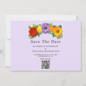 Save The Date Mariage de jardin floral de agrumes (Devant)