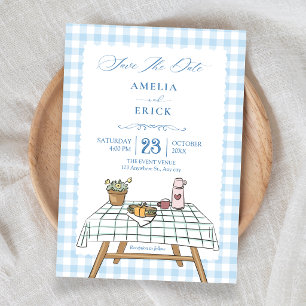 Save The Date Mariage de jardin pique-nique
