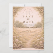 Save The Date Mariage de jardin rustique à la campagne (Devant)