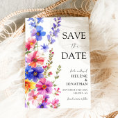 Save The Date Mariage de jardin rustique bohème élégant aux fleu