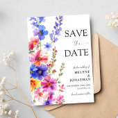 Save The Date Mariage de jardin rustique bohème élégant aux fleu