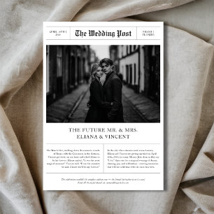 Save The Date Mariage de journal de la photo éditoriale vintage