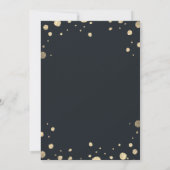 Save The Date Mariage de la couronne d'or blanc noir (Dos)