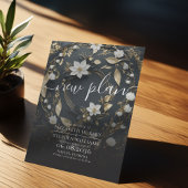 Save The Date Mariage de la couronne d'or blanc noir