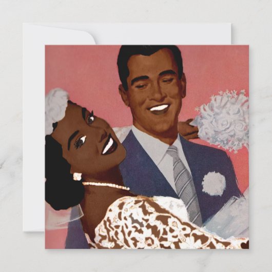 Save The Date Mariage de la mariée noire (Devant)