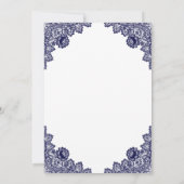 Save The Date Mariage de la Marine Blue Sunflower Lace (Dos)
