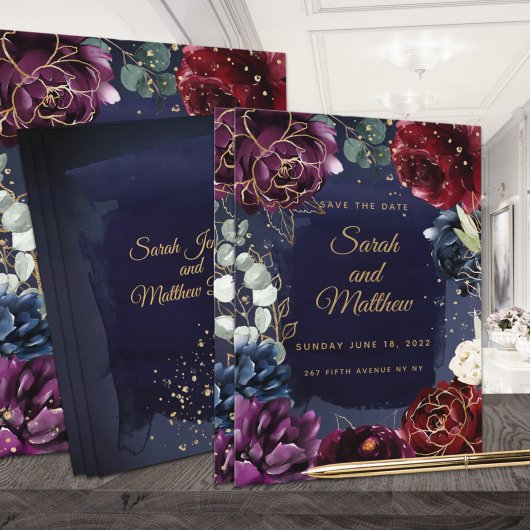 Save The Date Mariage de la marine bourguignonne Enregistrer la