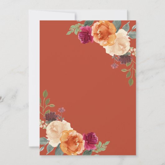 Save The Date Mariage de la marine Citrouille orange brûlé (Dos)