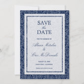 Save The Date Mariage de la marine florale (Devant)