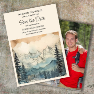 Save The Date Mariage de la nature de la montagne - Photo Date d