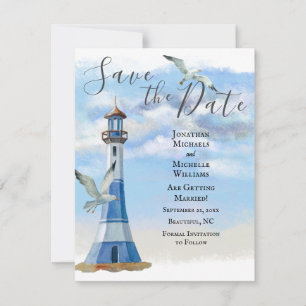 Save The Date Mariage de la plage nautique du phare et des mouet
