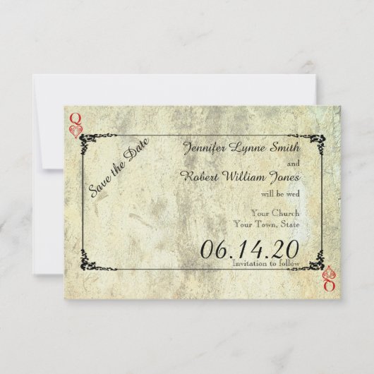Save The Date Mariage de la Reine des Coeurs Sauvez la date (Devant)