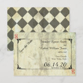 Save The Date Mariage de la Reine des Coeurs Sauvez la date (Devant / Derrière)