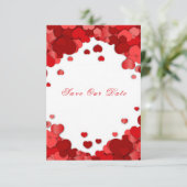 Save The Date Mariage de la Saint-Valentin aux cœurs rouges (Debout devant)