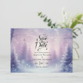 Save The Date Mariage de la Snowfall de Lavande (Debout devant)