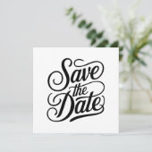 Save The Date Mariage de la typographie calligraphie (Debout devant)