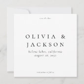 Save The Date Mariage de la typographie calligraphie (Dos)