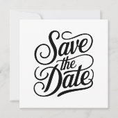 Save The Date Mariage de la typographie calligraphie (Devant)
