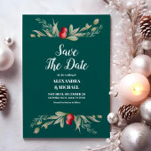 Save The Date Mariage de la verdure de Noël