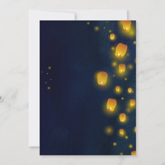 Save The Date Mariage de lampions magiques Sauvez les dates (Dos)