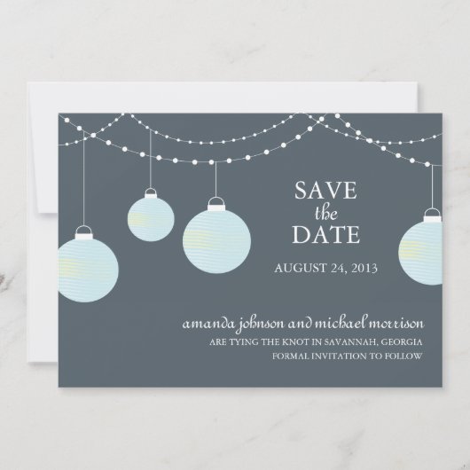 Save The Date Mariage de lanternes papier Enregistrer la date (Devant)