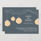 Save The Date Mariage de lanternes papier Enregistrer la date (Devant / Derrière)