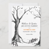 Save The Date Mariage de l'arbre d'Halloween de la veille de la  (Devant)