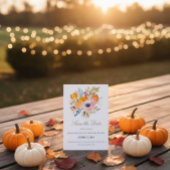 Save The Date Mariage de l'automne romantique citrouilles et feu