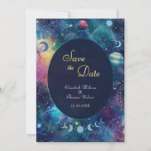Save The Date mariage de lune de minuit céleste (Devant)