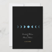Save The Date mariage de lune de minuit céleste (Dos)