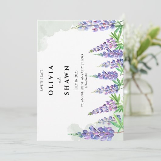 Save The Date Mariage de lupin Maine Enregistrer la date Invitat (Debout devant)