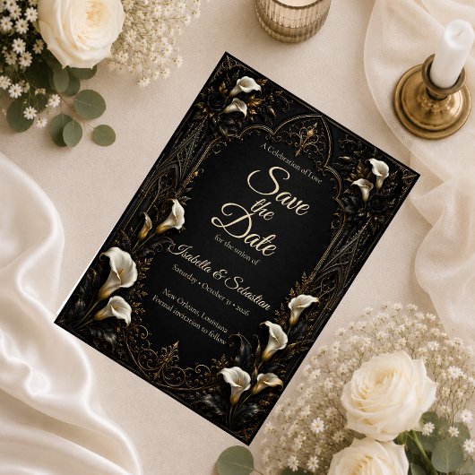 Save The Date Mariage de Luxe Gothique