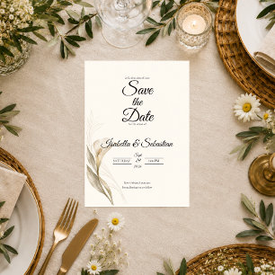 Save The Date Mariage de lys calla ivoire intemporel