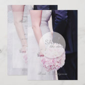 Save The Date Mariage de mariée et de chambre (Devant / Derrière)