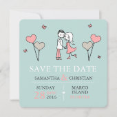 Save The Date Mariage de mariée et de chambre Enregistrer la dat (Devant)