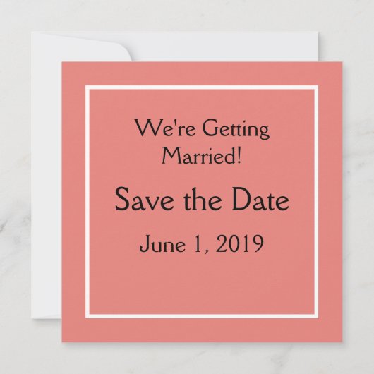 Save The Date Mariage de mariée noire (Dos)