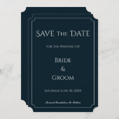 Save The Date Mariage de minuit Elegance (Devant / Derrière)