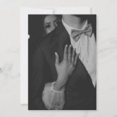 Save The Date Mariage de monogramme classique élégant et neutre (Dos)