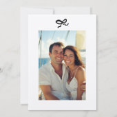 Save The Date Mariage de monogramme de poitrine florale noire de (Dos)