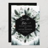 Save The Date Mariage de montagne chic imprimable (Devant / Derrière)