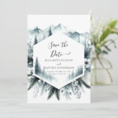 Save The Date Mariage de montagne minimal imprimable (Debout devant)