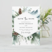 Save The Date Mariage de montagne romantique rustique (Debout devant)