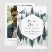 Save The Date Mariage de montagne unique (Devant / Derrière)
