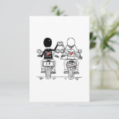 Save The Date Mariage de motards à moto (Debout devant)